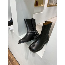 Maison Margiela Soft Cowhide Short Boots For Men And Women Black