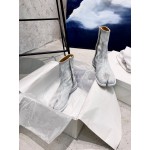 Maison Margiela Soft Cowhide Suede Short Boots For Men And Women Gray