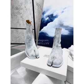 Maison Margiela Soft Cowhide Suede Short Boots For Men And Women Gray