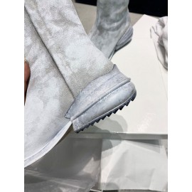 Maison Margiela Soft Cowhide Suede Short Boots For Men And Women Gray