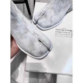 Maison Margiela Soft Cowhide Suede Short Boots For Men And Women Gray