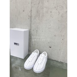 Maison Margiela Cow Leather Thick Soled Casual Shoes For Women White