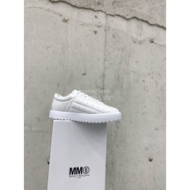 Maison Margiela Cow Leather Thick Soled Casual Shoes For Women White