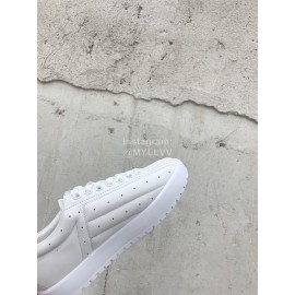 Maison Margiela Cow Leather Thick Soled Casual Shoes For Women White