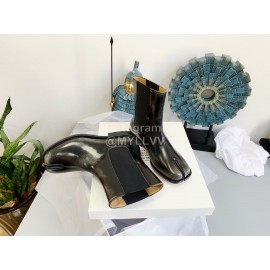 Maison Margiela Autumn Winter New Cowhide Short Boots For Women Black