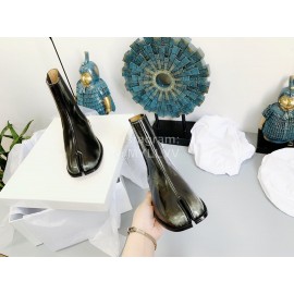 Maison Margiela Autumn Winter New Cowhide Short Boots For Women Black