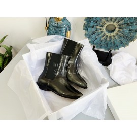 Maison Margiela Autumn Winter New Cowhide Short Boots For Women Black