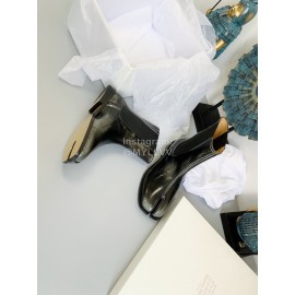 Maison Margiela Autumn Winter New Cowhide Short Boots For Women Black