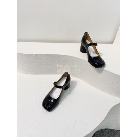Maison Margiela Autumn Winter New Cowhide High Heeled Shoes For Women Black