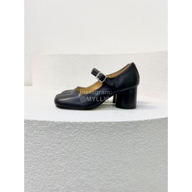 Maison Margiela Autumn Winter New Cowhide High Heeled Shoes Black For Women 