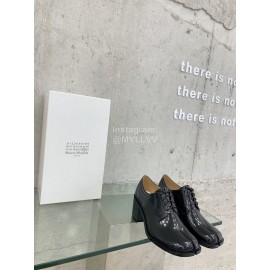 Maison Margiel Mm6 Thick High Heeled Lace Up Shoes For Women