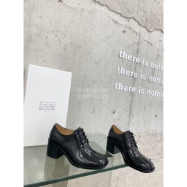 Maison Margiel Mm6 Thick High Heeled Lace Up Shoes For Women