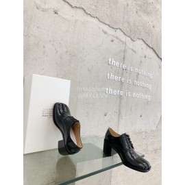 Maison Margiel Mm6 Thick High Heeled Lace Up Shoes For Women