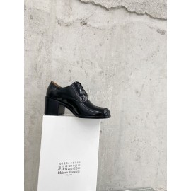 Maison Margiel Mm6 Thick High Heeled Lace Up Shoes For Women