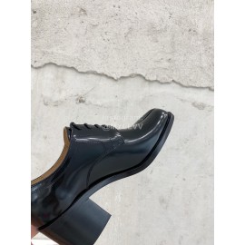 Maison Margiel Mm6 Thick High Heeled Lace Up Shoes For Women