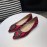 Manolo Blahnik Elegant Diamond Buckle Velvet Shoes For Women Red