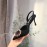 Manolo Blahnik Pearl Buckle Silk High Heel Sandals For Women Black