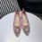 Manolo Blahnik Elegant Diamond Buckle Lace Shoes For Women 