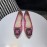 Manolo Blahnik Elegant Diamond Buckle Lace Shoes For Women Rose Red