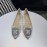 Manolo Blahnik Elegant Diamond Buckle Lace Shoes For Women White