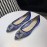 Manolo Blahnik Elegant Diamond Buckle Lace Shoes For Women Blue