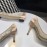 Manolo Blahnik Elegant Diamond Buckle Lace Shoes For Women Beige