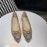 Manolo Blahnik Fashion Diamond Buckle Lace Shoes For Women Khaki