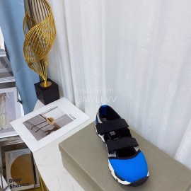 Marni Autumn Winter Velcro Canvas Shoes For Women Blue