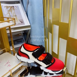 Marni Autumn Winter Velcro Canvas Shoes For Women Red