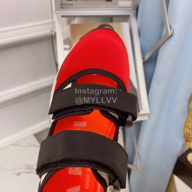 Marni Autumn Winter Velcro Canvas Shoes For Women Red