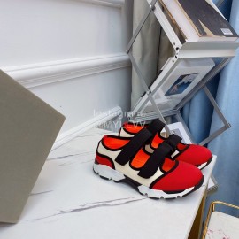 Marni Autumn Winter Velcro Canvas Shoes For Women Red