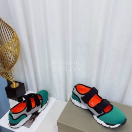 Marni Autumn Winter Velcro Canvas Shoes For Women Green