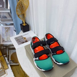 Marni Autumn Winter Velcro Canvas Shoes For Women Green