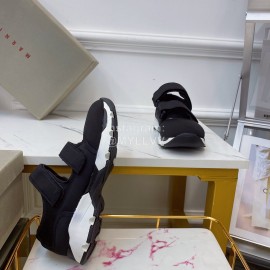 Marni Autumn Winter Velcro Canvas Shoes For Women Black