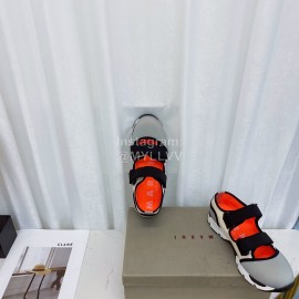 Marni Autumn Winter Velcro Canvas Shoes For Women Gray