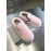 Marni Autumn Winter Fashion Cowhide Wool Shoes For Women Pink