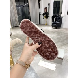 Marni Fashion Sheepskin Canvas Casual Shoes For Women Black