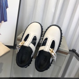 Marni Fashion Cowhide Shoes For Women White