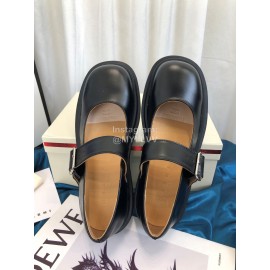 Marni Autumn Cowhide Mary Jane Shoes For Women Black