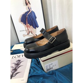 Marni Autumn Cowhide Mary Jane Shoes For Women Black