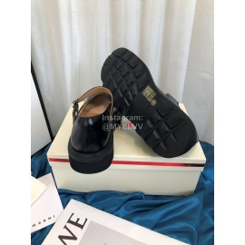 Marni Autumn Cowhide Mary Jane Shoes For Women Black