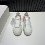 Alexander Mcqueen Calf Leather Canvas Casual Shoes For Men And Women Pink