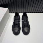 Alexander Mcqueen Black Canvas Calf Leather Casual Shoes For Men And Women