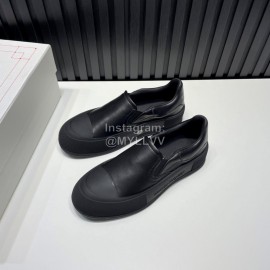 Alexander Mcqueen Canvas Calf Leather Black Casual Shoes For Men And Women