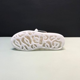 Mcqueen Silk Leather Transparent Air Cushion Casual Shoes For Men And Women Gold