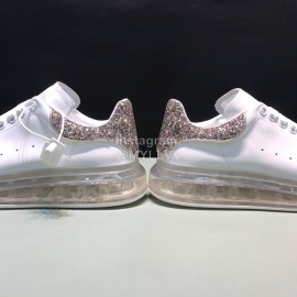 Mcqueen Silk Leather Transparent Air Cushion Casual Shoes For Men And Women Silver