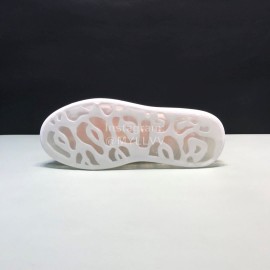 Mcqueen Silk Leather Transparent Air Cushion Casual Shoes For Men And Women Silver