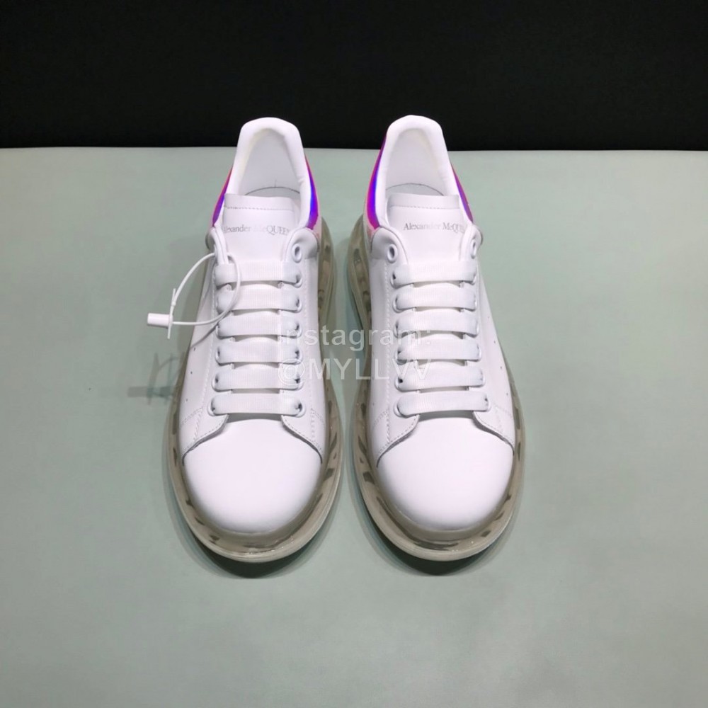 Mcqueen Silk Leather Transparent Air Cushion Casual Shoes For Men And Women