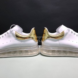 Mcqueen Transparent Air Cushion Silk Leather Casual Shoes For Men And Women Gold