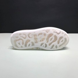 Mcqueen Transparent Air Cushion Silk Leather Casual Shoes For Men And Women Gold